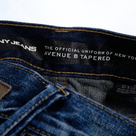 DNKY Dark Wash Distressed Men's Jeans Straight 32x32 - Picture 8 of 9